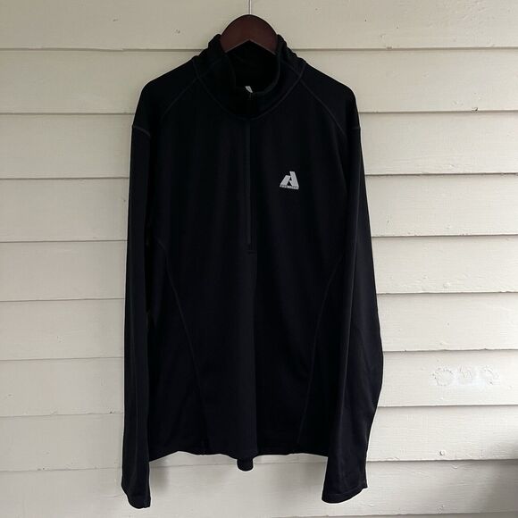 EDDIE BAUER First Ascent Cocona 1/4 Zip Black Layering Ultralight Long Sleeve-XL - Picture 1 of 6
